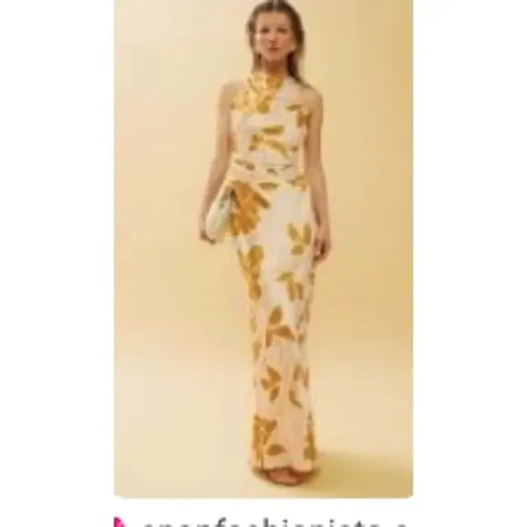 Reformation Womens Anaiis Silk Maxi Dress Maracuya Floral Size 12 NWT